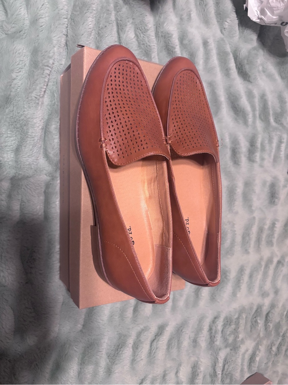 Indigo Rd Women's Brown Perforated Slip-On Loafers